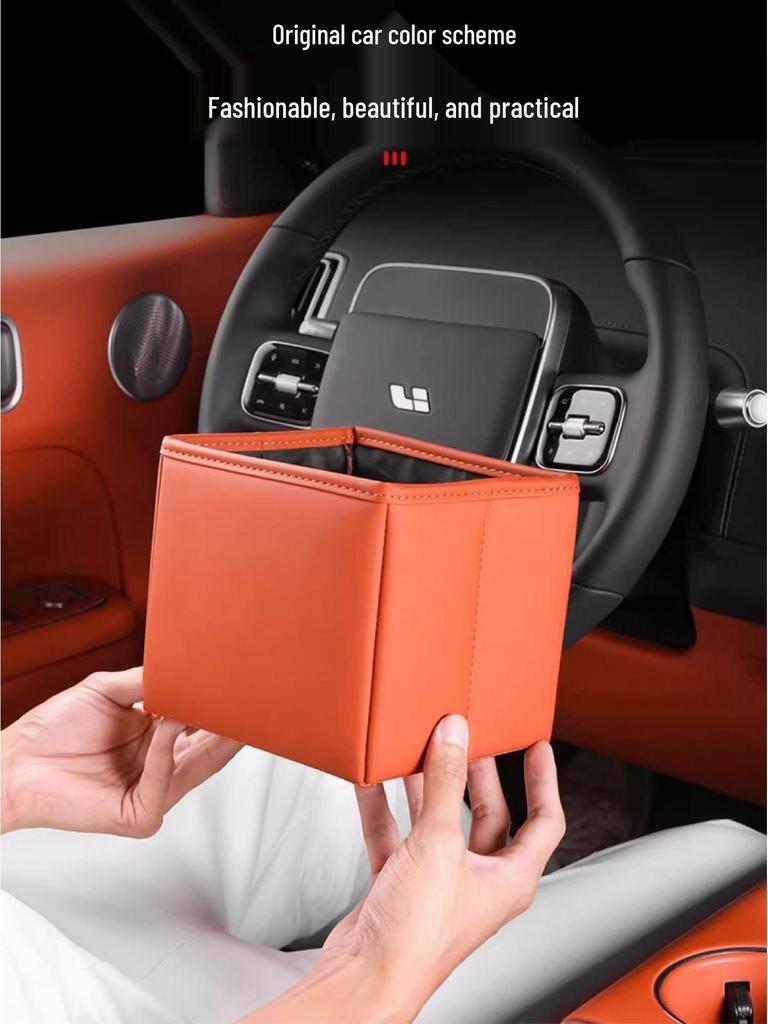 Universal Car Trash Can: Seat-Mounted Interior Storage Accessory for L6, L7, L8, L9, i6, i8, MEGA Models