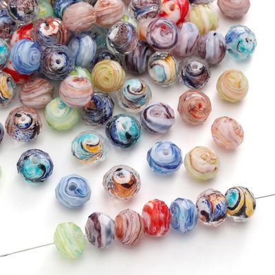 12x10мм Граненые Стеклянные Бусины Плоские Круглые Разделительные Рассыпные Бусины для DIY Браслетов Ожерелий Изготовления Ювелирных Изделий