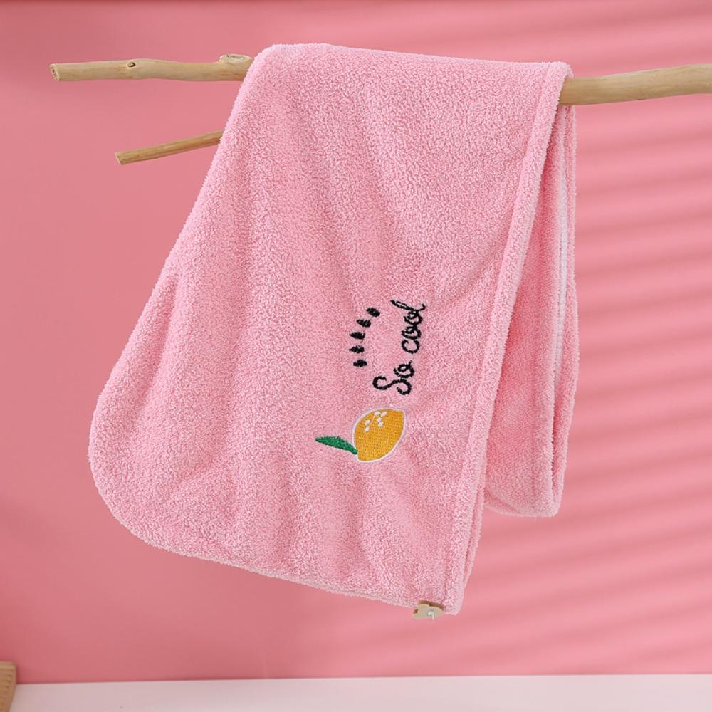 Soft Bathroom Women Head Towels Embroidery Style Hair Dry Wrap Bonnets  Birthday Gift