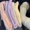 Женские носки из норкового бархата, конфетных цветов, мягкие, суперэластичные, бархатные, утолщенные, теплые, плюшевые, зимние, осенние, напольные, флисовые, средней длины