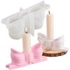 3D Bows Candle Holder Silicone Molds Epoxy Resin Molds DIY Bowtie Concrete Candlestick Molds Plasters Casting Moulds