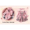Baby Girl Clothes Newborn Infant Long Sleeve Jumpsuit with Headband Outfits Set 3pcs Bow Fall Winter 0-18 Months, for Outdoor