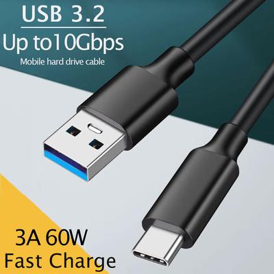 USB 3.2 10 Гбит/с Кабель Type-C USB A на Type-C 3.2 Gen2 Кабель Передачи Данных USB C SSD Кабель для Жесткого Диска 3A 60W QC 3.0 Быстрая Зарядка