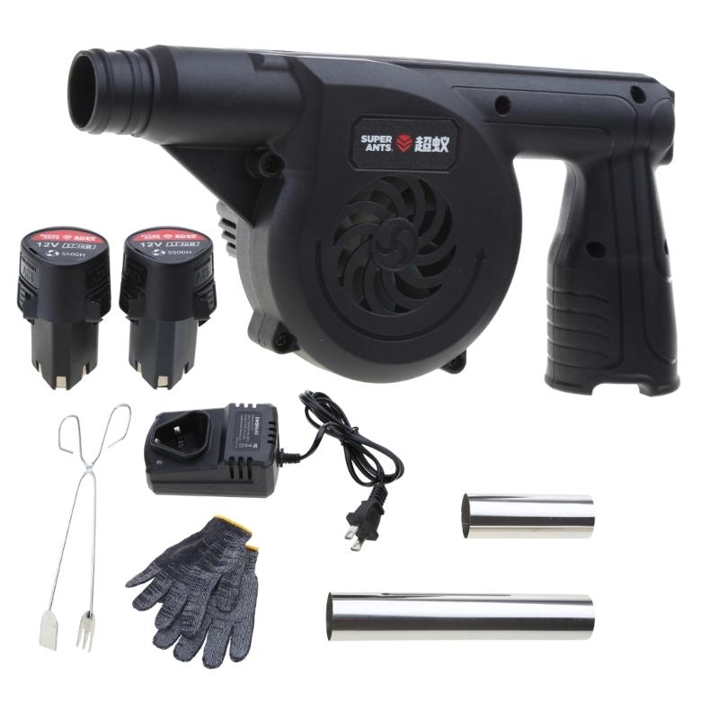 Handheld BBQ Fan Air Blower Large Air Flow Rechargeable BBQ Fan Variable Speed Controller Picnic Barbecue Tools