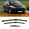 A Collection of Front And Rear Wiper Blades Compatible with The for PEUGEOT 207 Hatchback Manufactured Between 2006 And 2014,