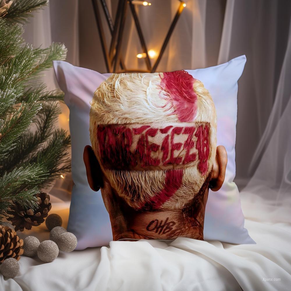 Горячая наволочка C-Chris Brown Cushion Cover Премиум-комфорт Двусторонняя наволочка - Дизайн «Два в одном» для любой комнаты и салона автомобиля