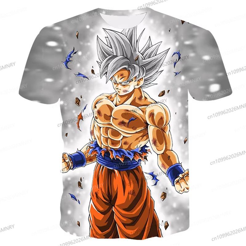 Аниме Dragon Ball Сон Гоку Футболка 3D Печать детские топы и футболки Летняя мужская футболка Девочка Унисекс