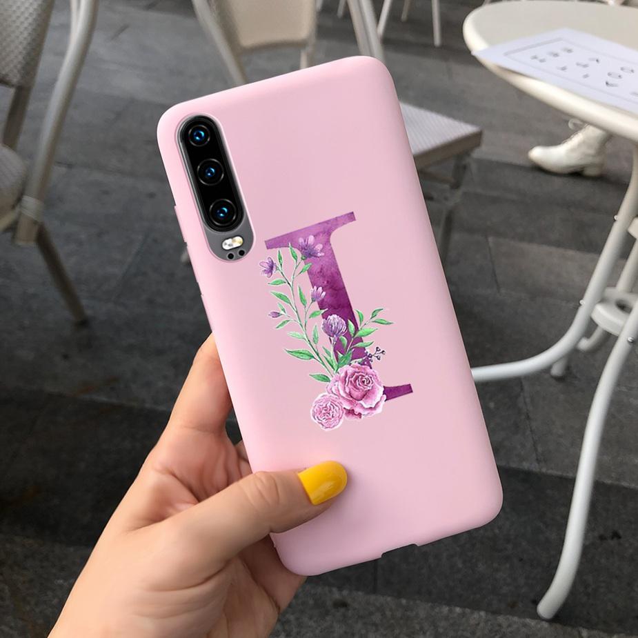 Для Huawei P30 Чехол Мягкий Тонкий Силиконовый Funda Милые Буквы Имя Чехлы для Телефона Huawei P 30 Lite P30 Pro Задняя Крышка Ударопрочный Бампер