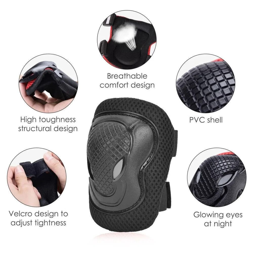 6Pcs/Set Safety Skateboard Protection Gear Thicken Bicycle Protect Accessories  Outdoor Sports