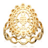 Gold Plated Ring 'Choreography' Golden - 20x16 Mm