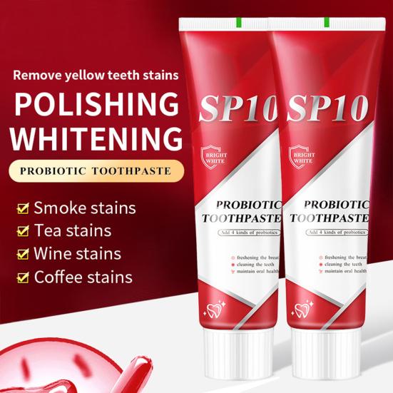 1/2/3 шт 100 г пробиотическая зубная паста для мужчин и женщин, натуральное отбеливание зубов, глубокая очистка, удаление неприятного запаха изо рта, отбеливающая зубная паста