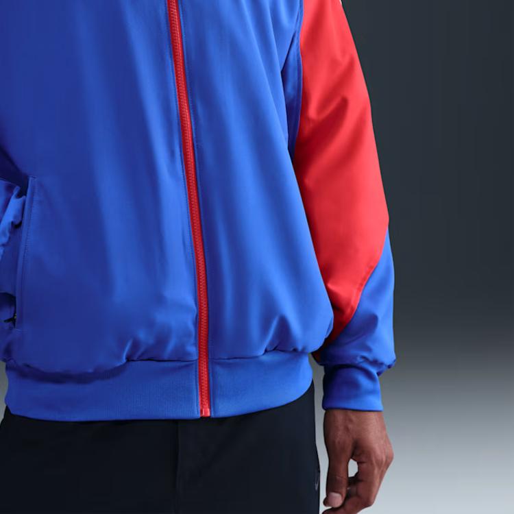Nike Мужские куртки Dri Fit Супер Королевский/Глобальный Красный/Белый С воротником-стойкой Умеренные Другое HQ3876-405