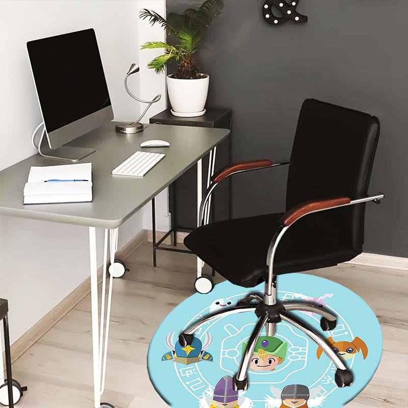 1pc Fantasy Characters Emblem Round carpet, Made of Polyester,Perfect for Decorating Office Chairs, Living Rooms,fplt229