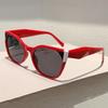 Oversized Cat Eye Sunglasses Women Fashion Vintage Patchwork Rim Gradient Shades Trendy Brand Design Anti-UV Sun Glasses