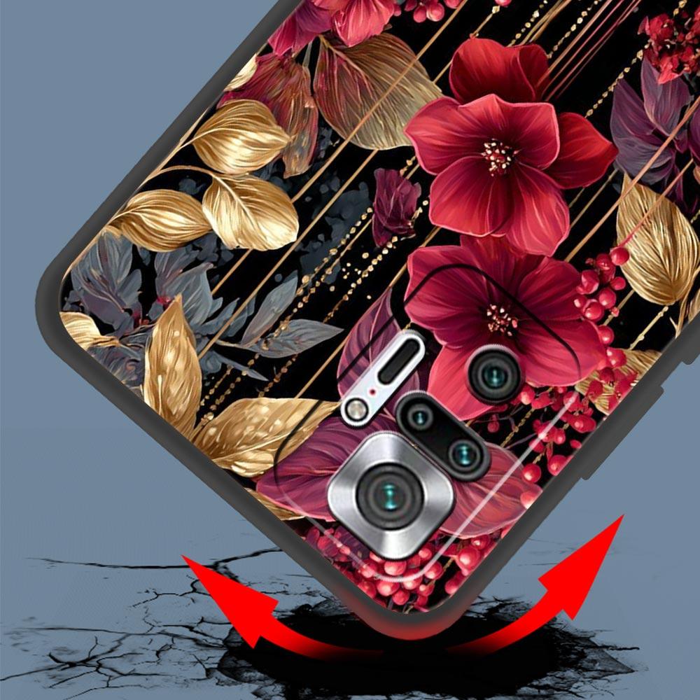 Abstract Plants Flower Phone Case Cover for Redmi 14C 10C Note 15 14 13 12 10 11 K40 Pro Plus 5G Soft TPU Shockproof Shell Funda