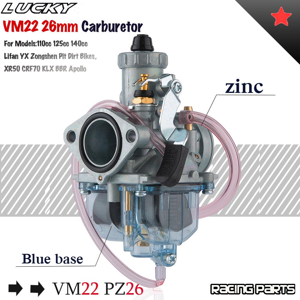 Карбюратор VM22 26 мм из цинка для Mikuni Pit Dirt Bike 110cc 125cc 140cc Lifan YX Zongshen Pit Dirt Bike XR50 CRF70 KLX BBR Apollo