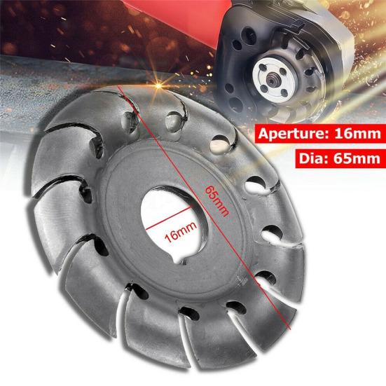 Угловая шлифовальная машина с 12 зубьями, 65/90 мм, дисковая фреза для резьбы по дереву, деревообрабатывающий инструмент