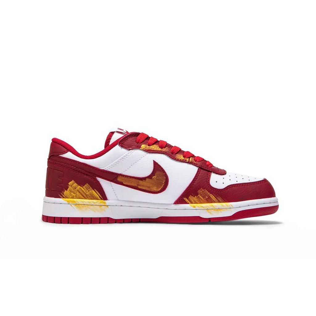 Nike Кеды для скейтбординга мужские низкие Белые Красные Золотые 355152-150(Team1326-SBOX)