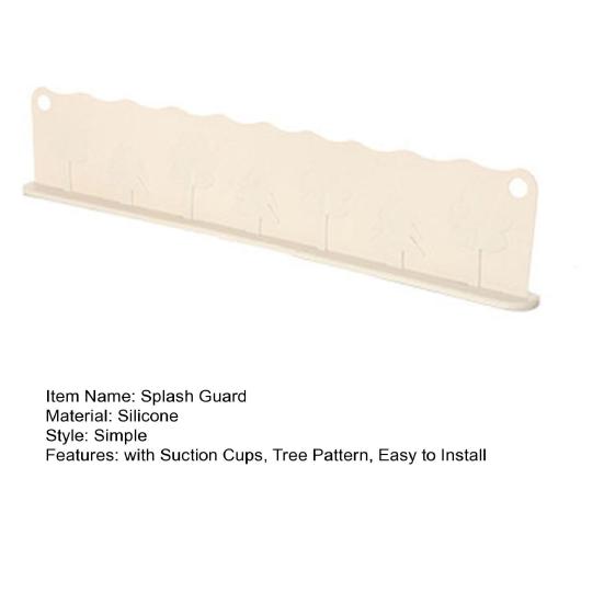 Sink Splash Guard with Suction Cups Vegetable Washing Water Splash Protector Kitchen