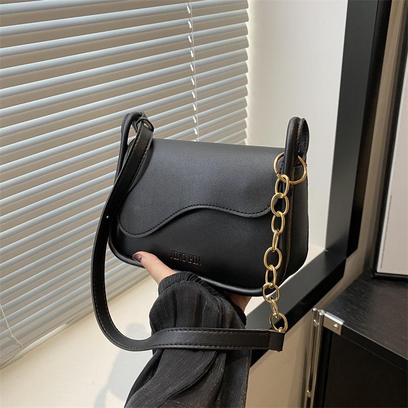 Casual Retro Shoulder Women's Bag Trend Simple Casual Small Square Bag 2024 New Simple Fashion Trend Oblique Span Bag