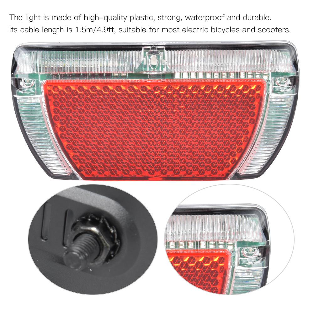 Аксессуар для электровелосипеда Светодиодный указатель поворота Задний фонарь Стоп-сигнал 12?48В Универсальный
