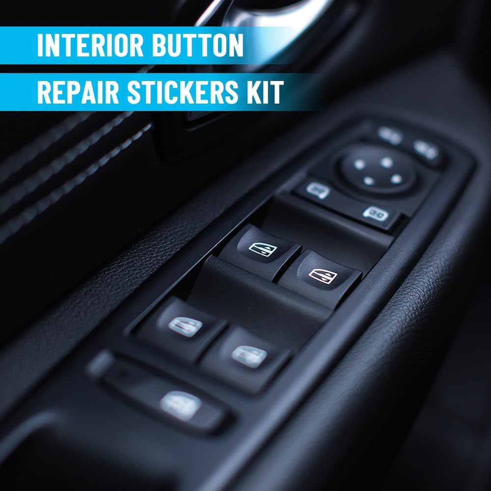 Window Switch Button Trim Cover Sticker Compatible for Mercedes Benz A B C E G GLA CLA GLK GL ML GLE Class, Interior Door Armrest Window Switch
