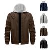 Men'S Loose Jacket Fashionable Multi Pocket Hooded Jacket