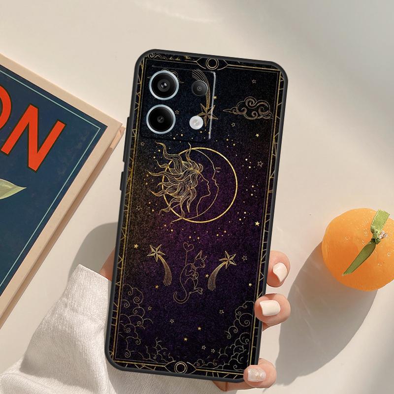 Crescent Moon Sun Funda For Xiaomi Redmi Note 9 10 11 12 13 14 Pro 9S 10S 11S 12S Redmi 13C 10C 12C 14C Case