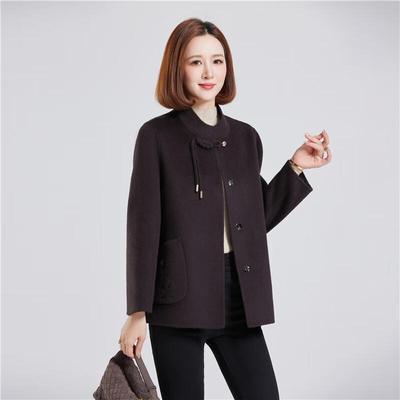 Женское короткое двустороннее пальто Fengmao из 100% шерсти FMZZM2882