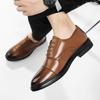 FashionMen Dress Shoes Formal Dress Shoe Black Leather Shoes Men Lace Up Point Toe Business Casual Shoes for Men Wedding Party Office