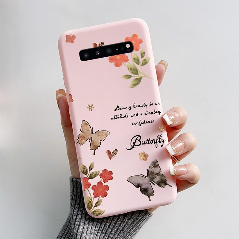 Для Samsung S10 5G Чехол Милый Мультяшный Мягкий Силикон Матовый Тонкий Защитный Чехол для Телефона Для Samsung Galaxy S10 5G G977N Чехол Coque
