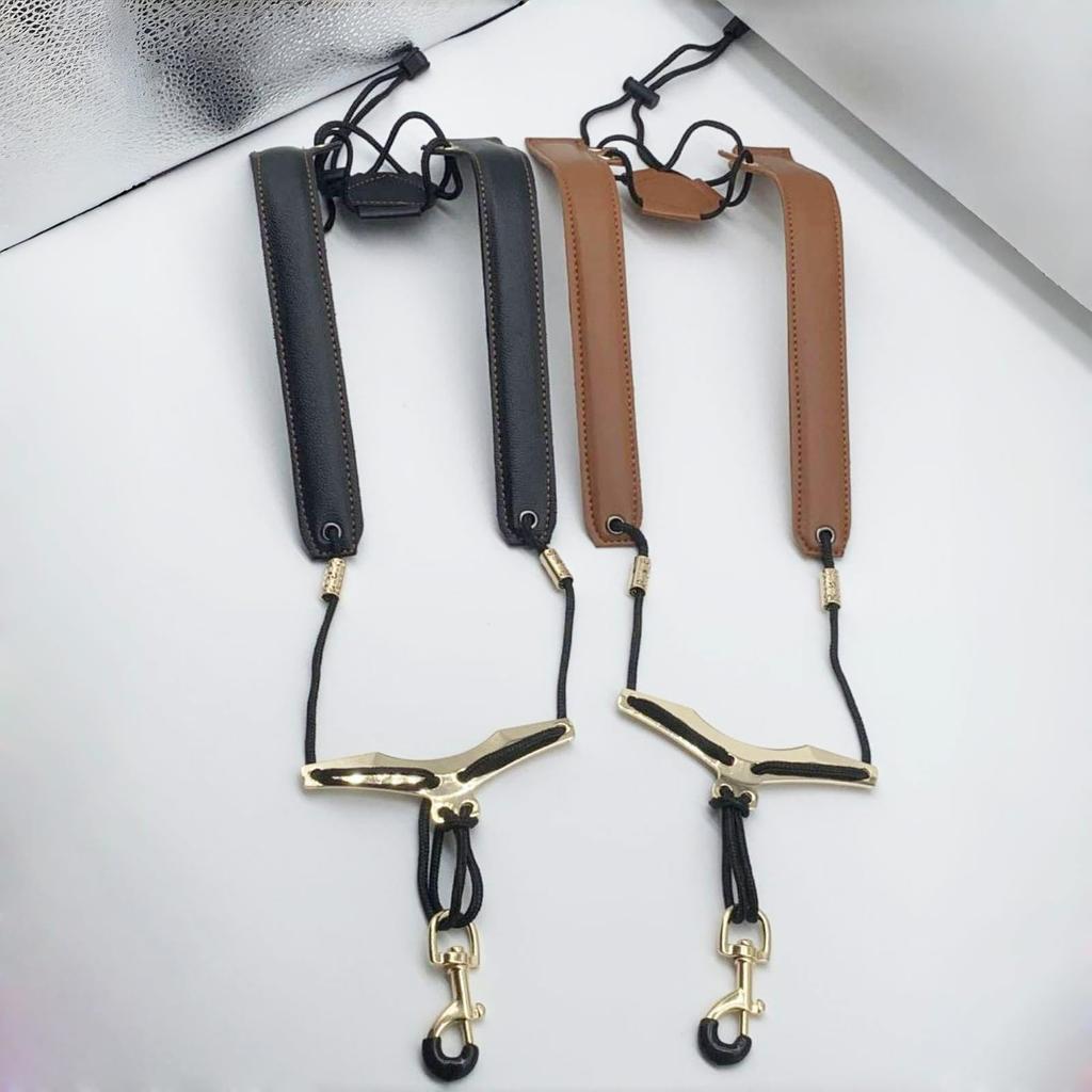 Ремень для саксофона типа жилета для взрослых и плечевой, подходит для тенора, улучшенный [Jinchuan] Детский, Тип, Мягкий, Сопрано, Альт, (Коричневый -