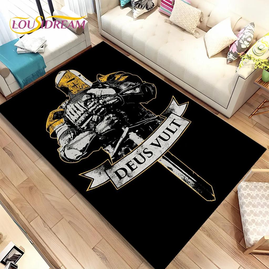 Коврик для игровой зоны Cavalier Knight Templar Crusaders, ковер для дома, гостиной, спальни, дивана, коврик для двери, нескользящий напольный коврик