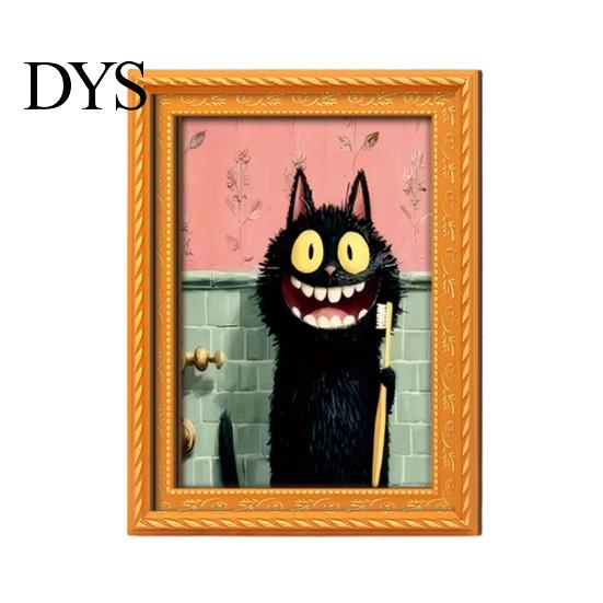 Cute Pumpkin Spooky Ornaments Wooden Black Cat Fridge Magnet, Seasonal Cartoon Kitchen Bathroom Decor, Fall Decor Theme Photo Frame Magnets, Fun Home
