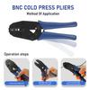 BNC Crimp Tool Professional Coaxial Cable Tool Kit Wire Lug Tube Terminal Crimper Hex Crimp Tools Pliers for RG58 RG59 RG6