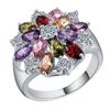 Серебряное кольцо в форме капли воды, груши, цветка, снежинки. Простое кольцо с цветочным узором, подчеркивающее темперамент.