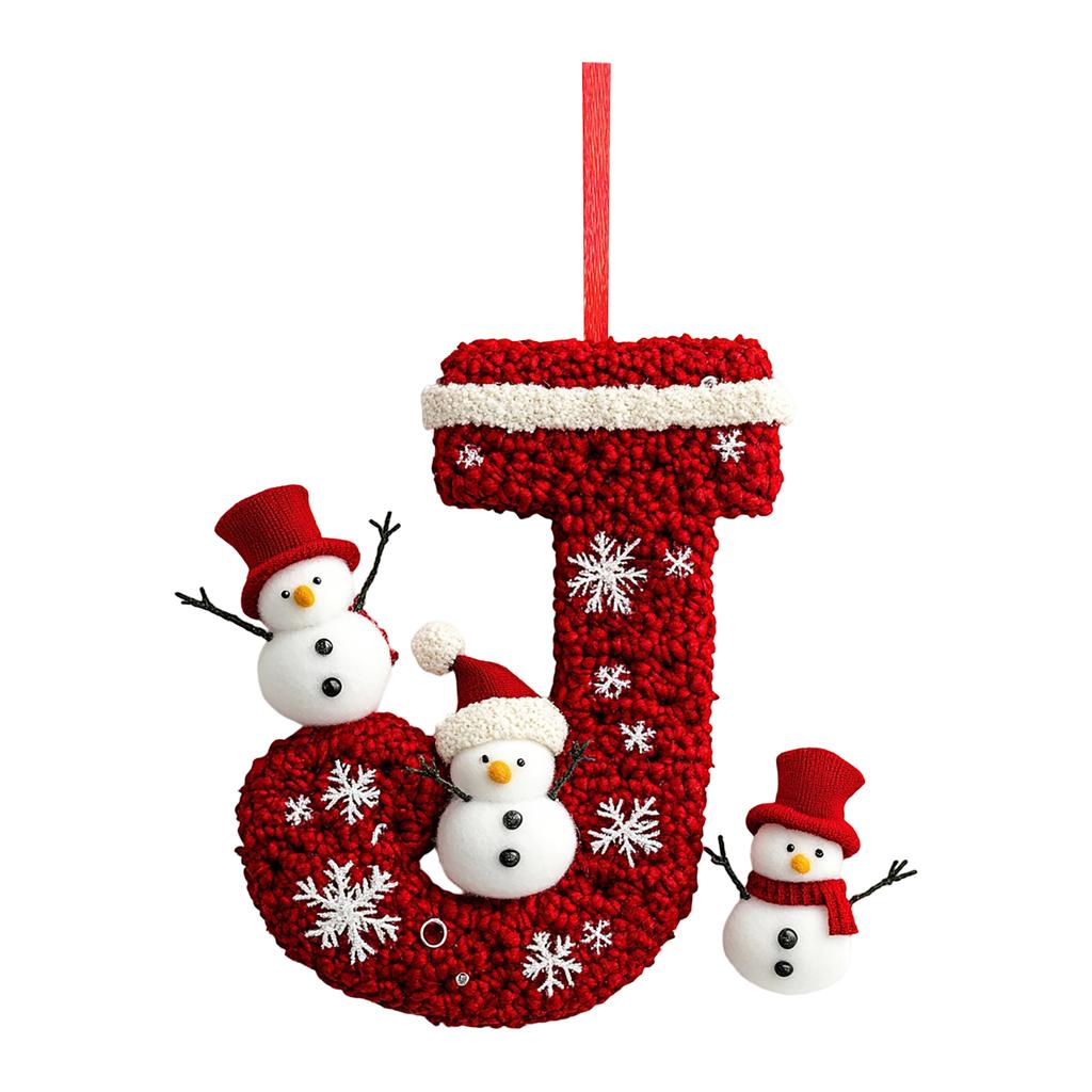 2D 26 Letter Christmas Ornaments Acrylic Flat Christmas Tree Home Decorations Ornaments