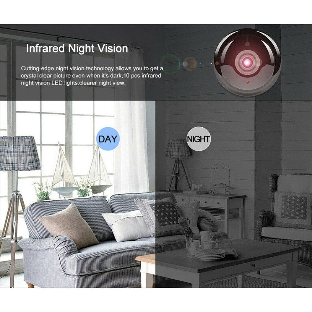 Компактная HD WiFi камера безопасности, ночное видение, двусторонняя связь, отслеживание движения, беспроводной домашний монитор