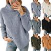 Girls' Solid Color Plush High Neck Women's Casual Fashion Top Hoodie