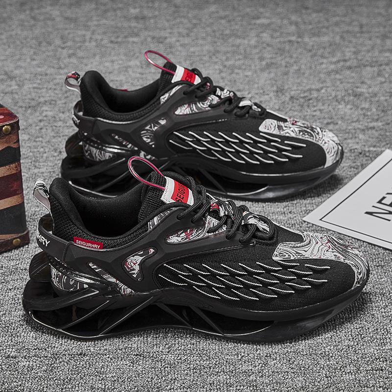 Fashion New Men's Casual Sports Shoes Fly Woven Mesh Breathable TPU Hollow Sole Wear-resistant Anti-slip Tennis Basketball Sports Shoes