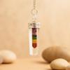 7 Chakra Crystal Dowsing Pendulum Flat Point