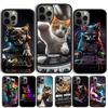 Забавный Милый Кот Животное Чехол для Телефона Для iPhone 17 Air 15 16 Чехол 11 13 14 Pro Max 12 Plus Max Fundas