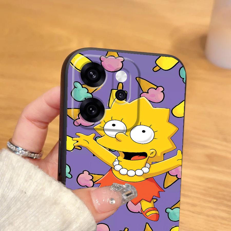 Чехол для телефона для Oppo A76 F9 F11 F29 A93 A98 A96 A74 A84 A78 Reno 4F 5 6 7 8 10 11 14 A83 S-simpsons Пончик