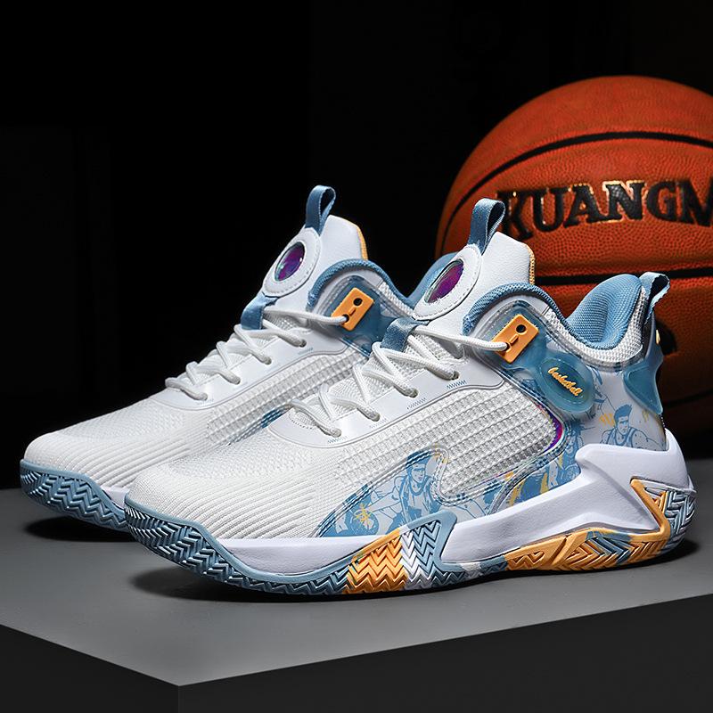 Новые баскетбольные кроссовки мужские спортивные и повседневные кроссовки с плетеным ворсом, мужские кроссовки большого размера 47 48 дышащая сетка легкие амортизирующие кроссовки