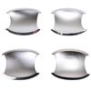 Ruili58 For Honda CRV CR-V 2007-2011 Silver Plating Black Carbon Fiber Chrome Car Door Handle Cover Decor Trim Sticker