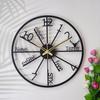 Metal Analog Wall Clock Decor Art Sculpture for Home Office Living Room Bedroom Restaurant (ONE Key Hanger Extra)(15 Inches/ 40 CM)