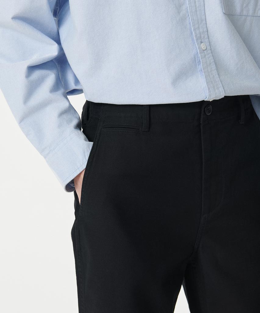 MUSINSA STANDARD Back Satin Tapered Officer Pants [Black]