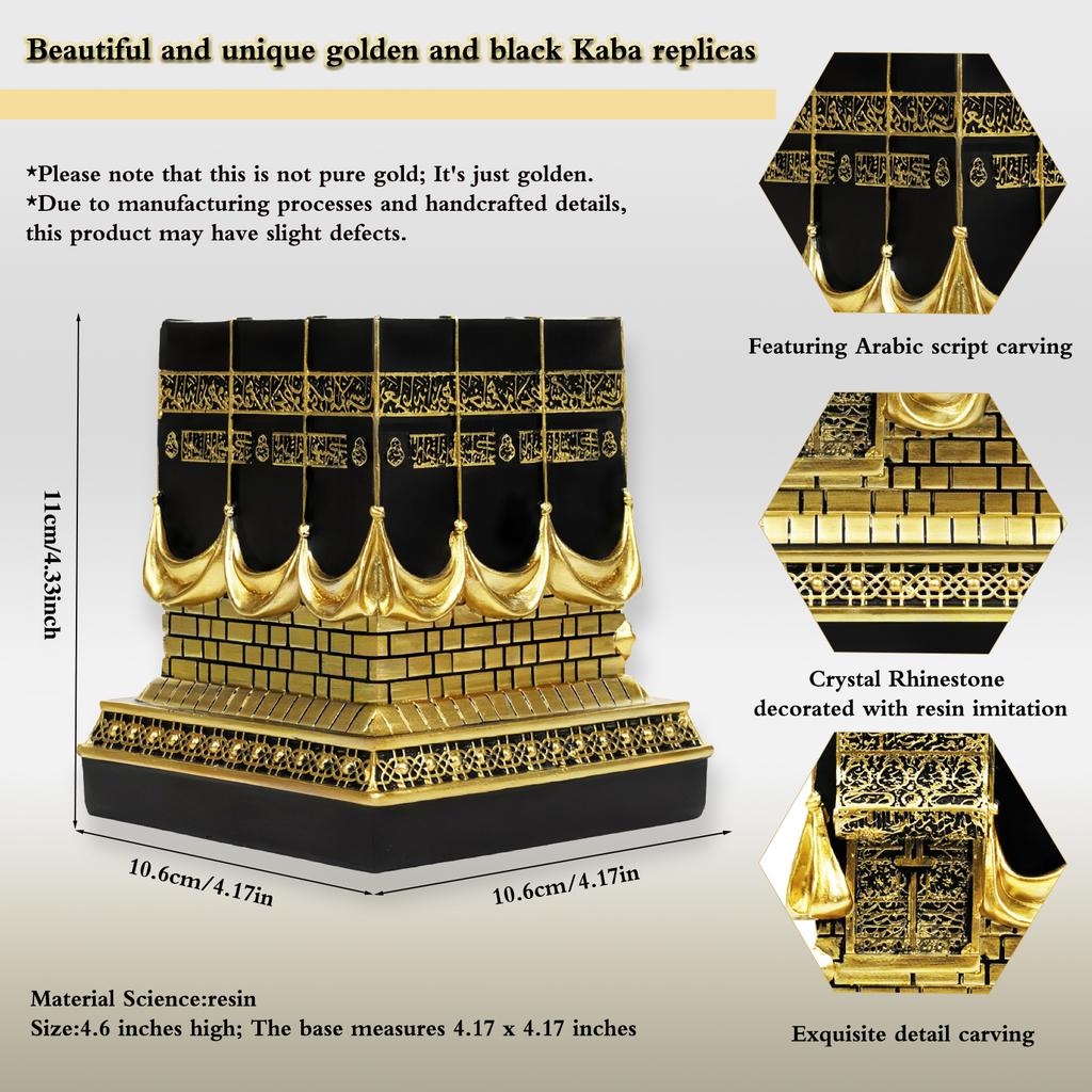 Исламская Кааба Модель-реплика Домашнее настольное украшение Фигурка Художественный декор Поделки для офиса Каминная полка Вечеринка Спальня Гостиная