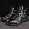 Vintage Men Boots 2024 New Autumn Winter Shoes High Quality Men's Leather Boots Side Zipper Men's Ankle Boots Large Size