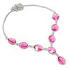 Натуральный розовый рубиллит, ювелирное изделие из стерлингового серебра 925 пробы, ожерелье 18" ASN-5902